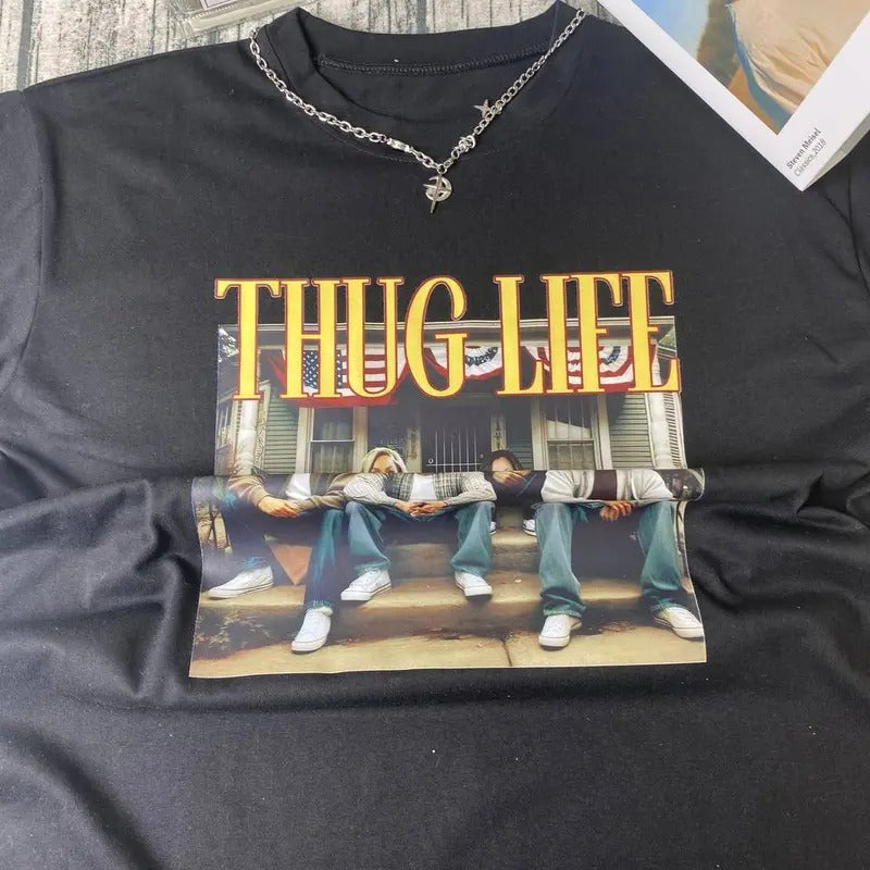 Thug Life Kamala Harris Shirt, Vote For Harris, Support For Kamala Harris, Madam President,  Democratic Shirt, Trendy...