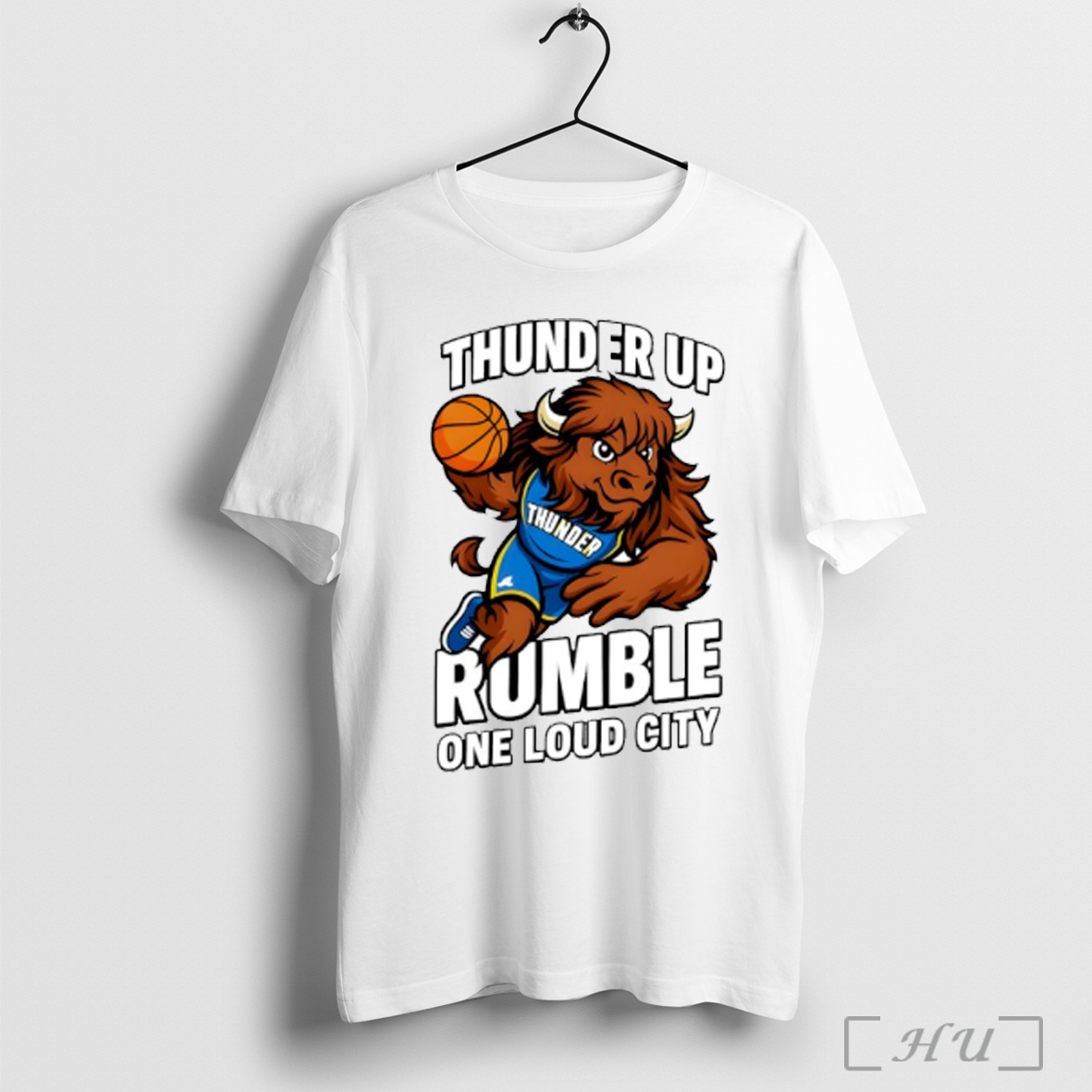 Thunder Up Rumble One Loud City Okc Thunder 2025 Mascot T Shirt