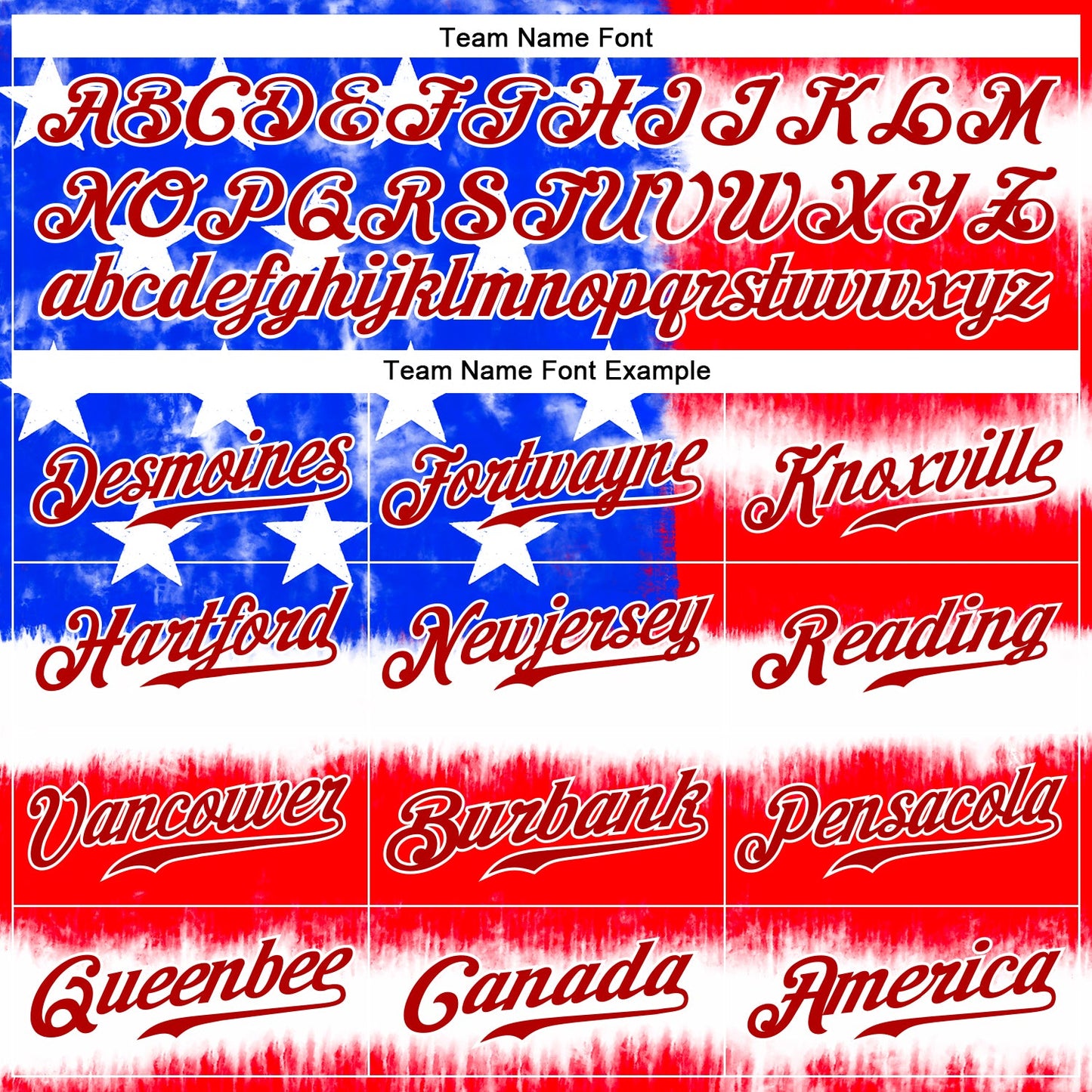 Custom Tie Dye Royal-Red 3D American Flag Authentic Baseball Jersey
