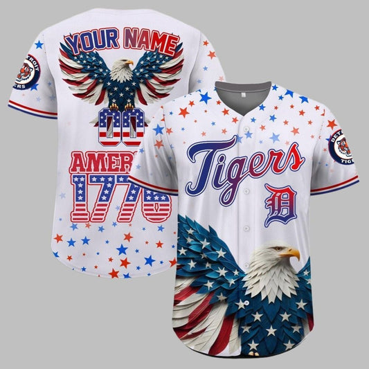 Tigers Independence Day Baseball Jersey 2025 - Grishko.com