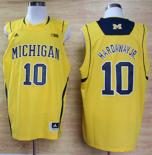 Tim Hardaway Jr. #10 Yellow With BIG 10 Logo