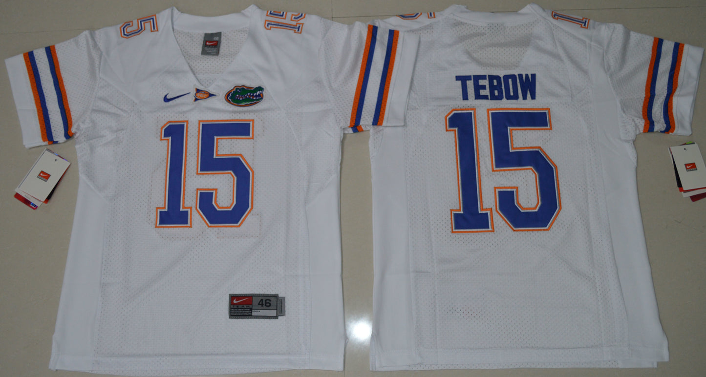 Tim Tebow 15 White Youth