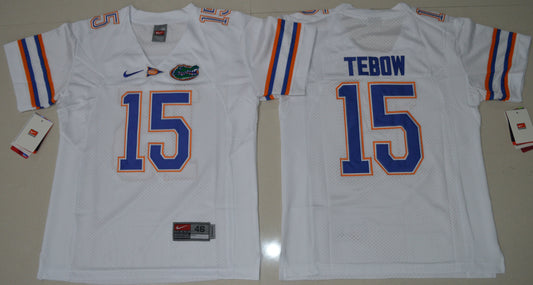 Tim Tebow 15 White Youth