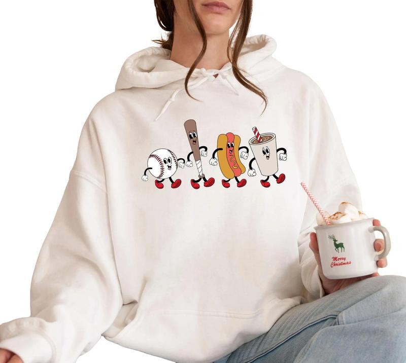 Tis The Season Shirt, Baseball Hot Dog Coke Cartoon