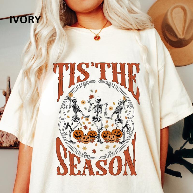 Tis The Season Skeleton - Unisex Apparel Relaxed Fit Printed In The USA Clothing Womenswear Casual Comfort Cotton Top...