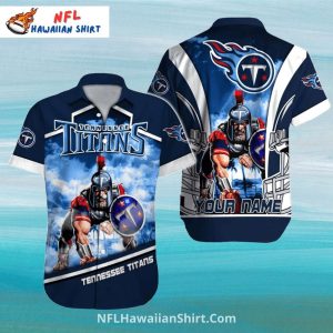 Titans Hawaiian Shirt - Gladiator And Football Stadium