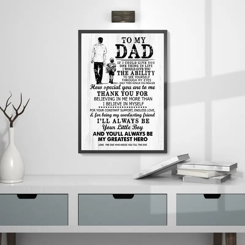 To My Dad From Poster  No Frame, Dad Gift Ideas, Happy Father's Day, Father's Day Canvas, Dad Gift From Son, Dad And Son