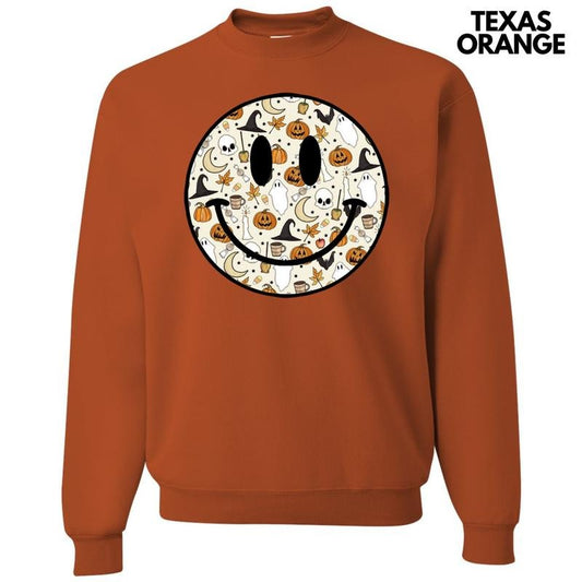 Toil & Trouble Halloween Happy Face Sweatshirt 'NLB' T-Shirts, Hoodie | InkThreadWorks.com