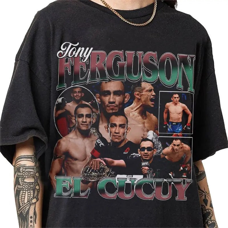 Tony Ferguson 90s Vintage Bootleg Style T-Shirt, Classic Retro Graphic Unisex Tee Gift For Men and Women