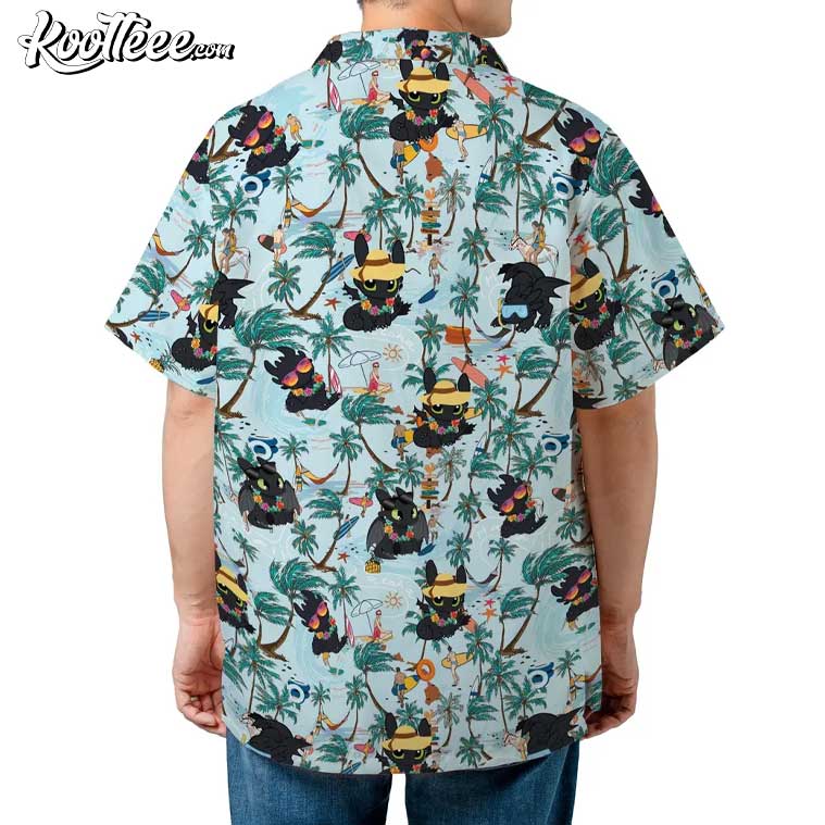 Toothless How To Train Your Dragon Aloha Blue Hawaiian Shirt