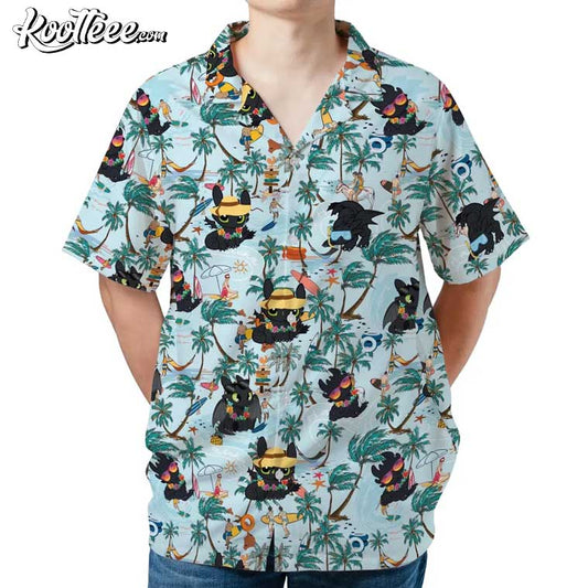 Toothless How To Train Your Dragon Aloha Blue Hawaiian Shirt
