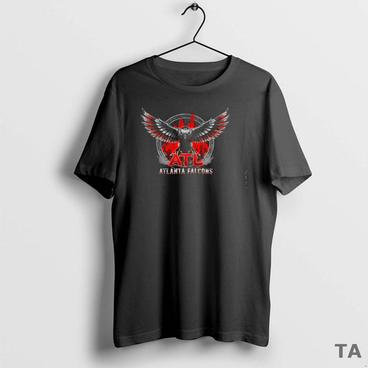 Top Atlanta Falcons The Night Skyline Logo T Shirt Sweater Hoodie, Sweatshirt | InkThreadWorks.com