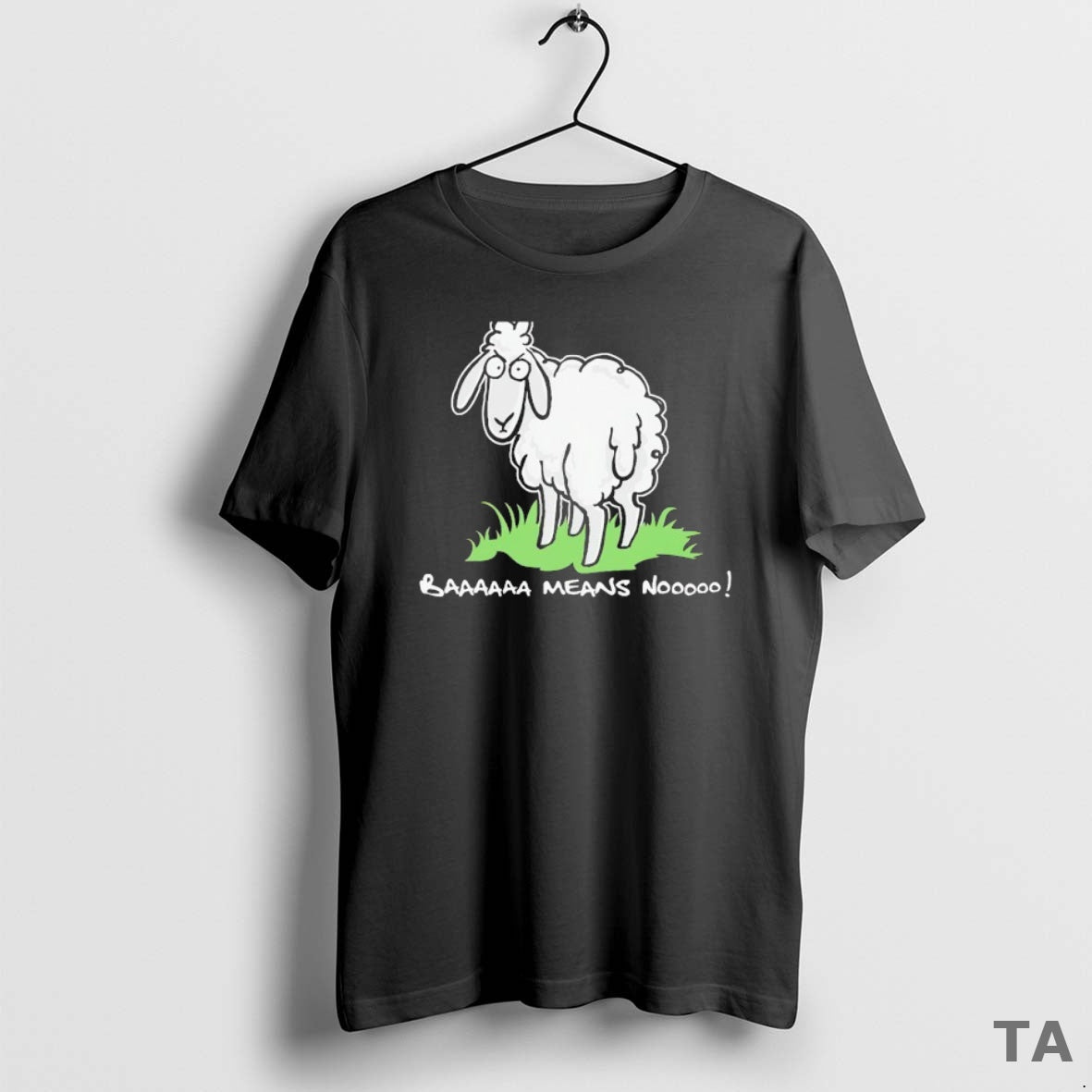 Top Baaaaaa Means Nooooo Sheep T Shirt Sweater Hoodie, Sweatshirt | InkThreadWorks.com