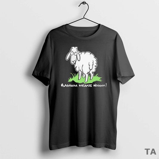 Top Baaaaaa Means Nooooo Sheep T Shirt Sweater Hoodie, Sweatshirt | InkThreadWorks.com