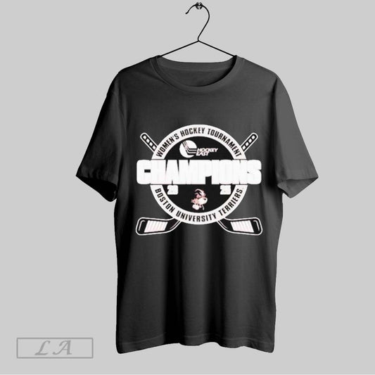 Top Boston University Terriers Hockey East Womens Hockey Tournament Champions 2025 T Shirt