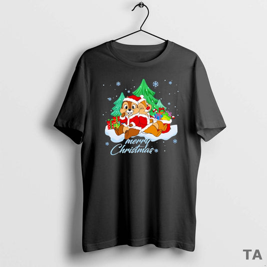 Top Chip And Dale Christmas Chipmunks Xmas T Shirt Sweater Hoodie, Sweatshirt | InkThreadWorks.com