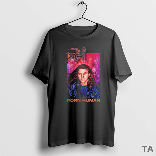 Top Chuck Schuldiner Born Human The Life And Music Of Death T Shirt Sweater Hoodie, Sweatshirt | InkThreadWorks.com