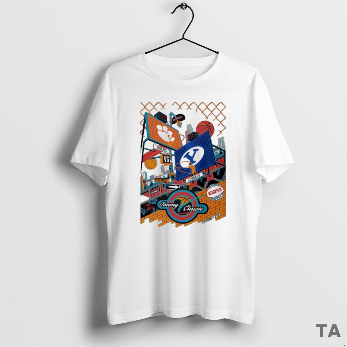 Top Clemson Tigers Vs Byu Cougars Jimmy Classic Circle T Shirt Sweater Hoodie, Sweatshirt | InkThreadWorks.com