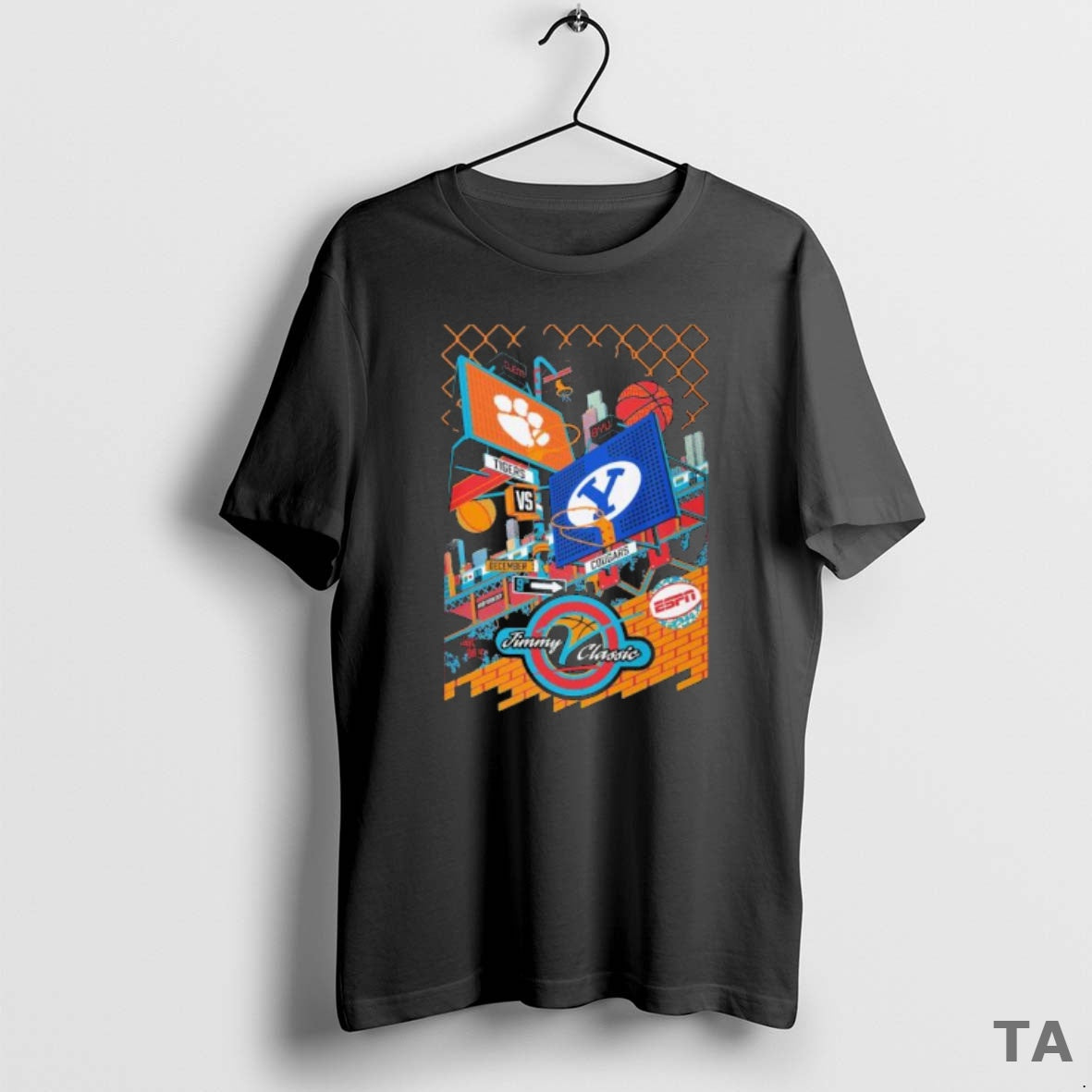 Top Clemson Vs Byu 2025 Jimmy V Classic Basketball T Shirt Sweater Hoodie, Sweatshirt | InkThreadWorks.com