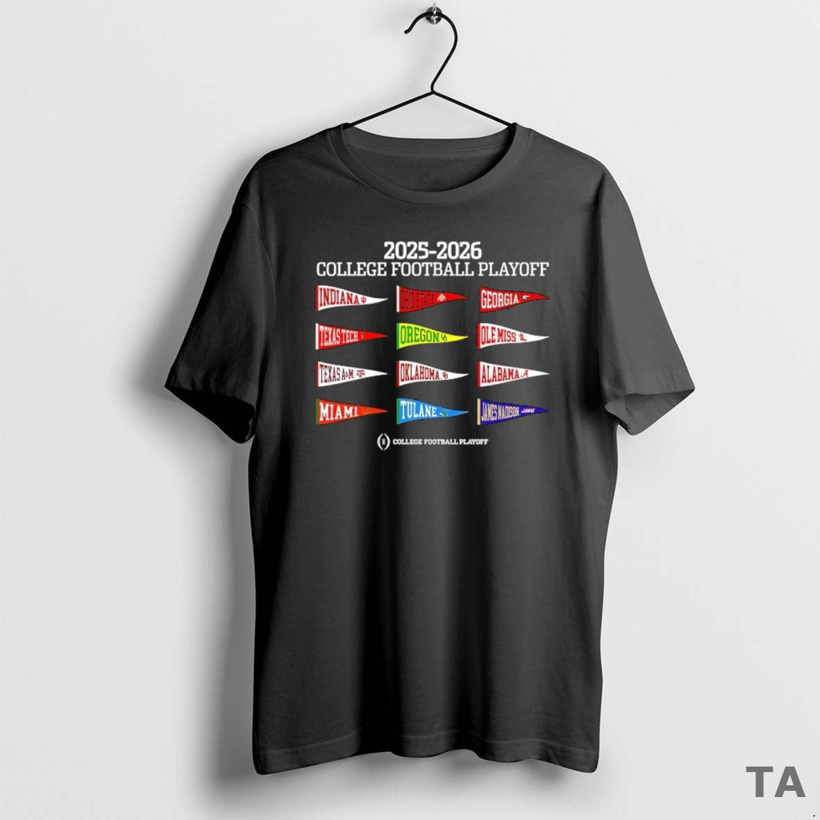 Top College Football Playoff 2025 2026 12 Team Pennant T Shirt Sweater Hoodie, Sweatshirt | InkThreadWorks.com