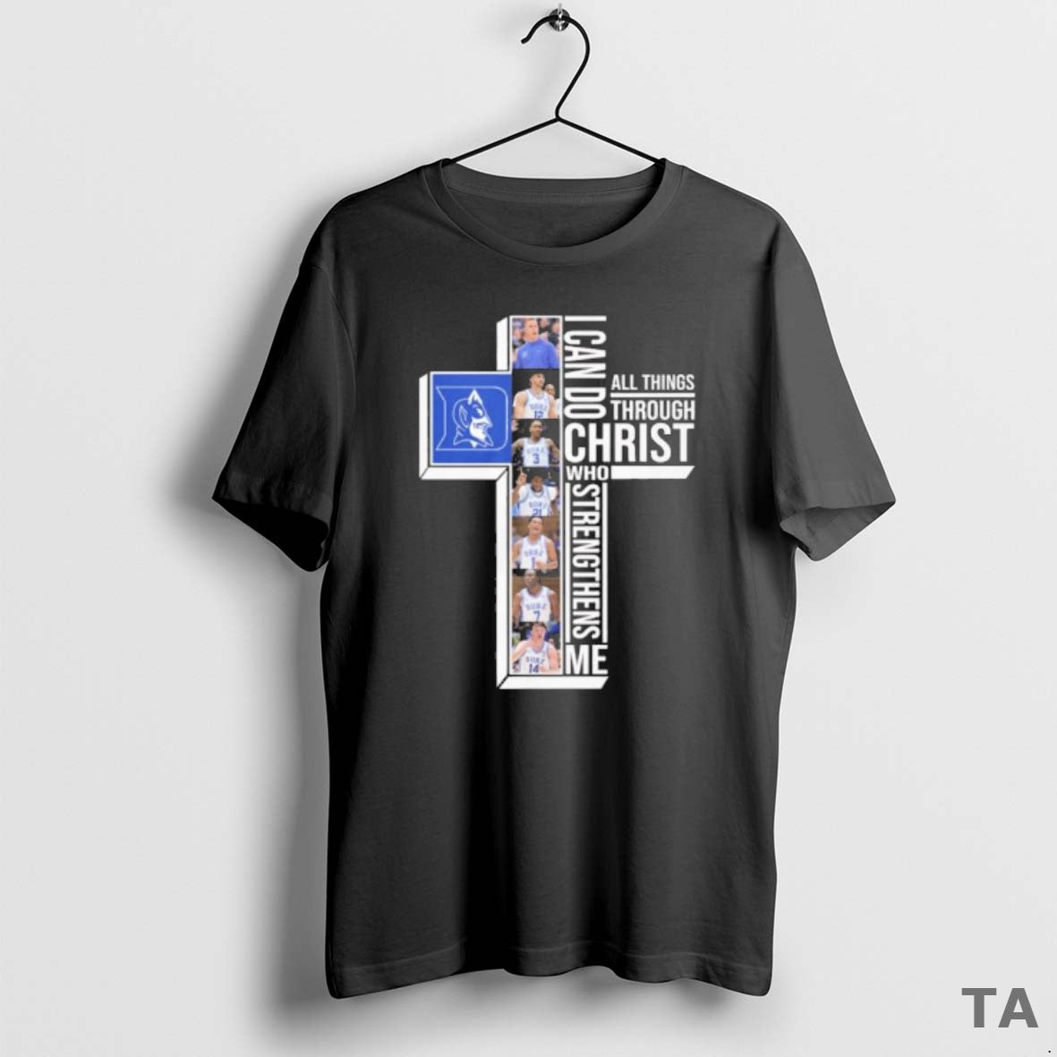 Top Duke Mens Basketball I Can Do All Things Through Christ Who Strengthens Me T-Shirts, Hoodie, Sweatshirt