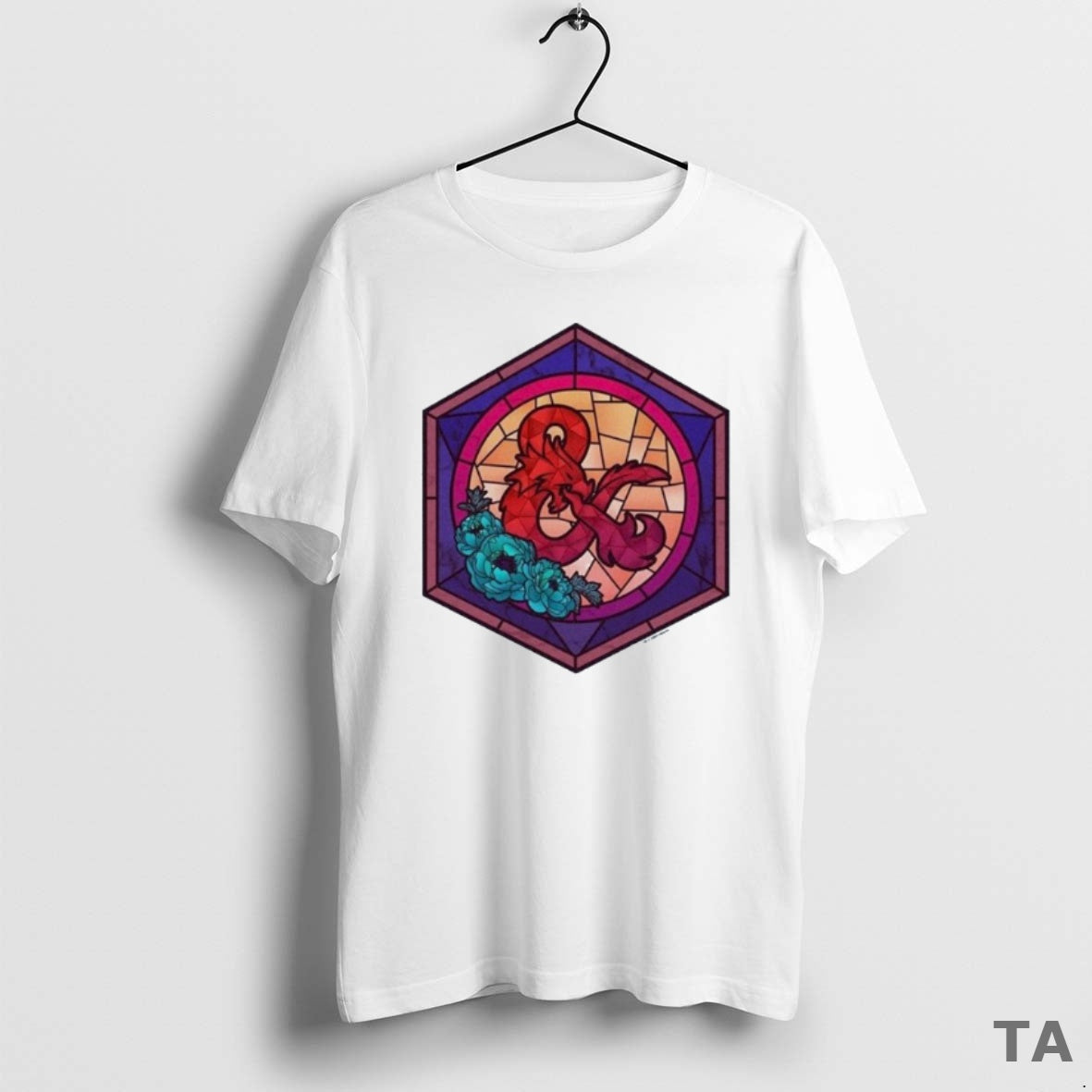 Top Dungeons Dragons Ampersand Stained Glass T Shirt Sweater Hoodie, Sweatshirt | InkThreadWorks.com