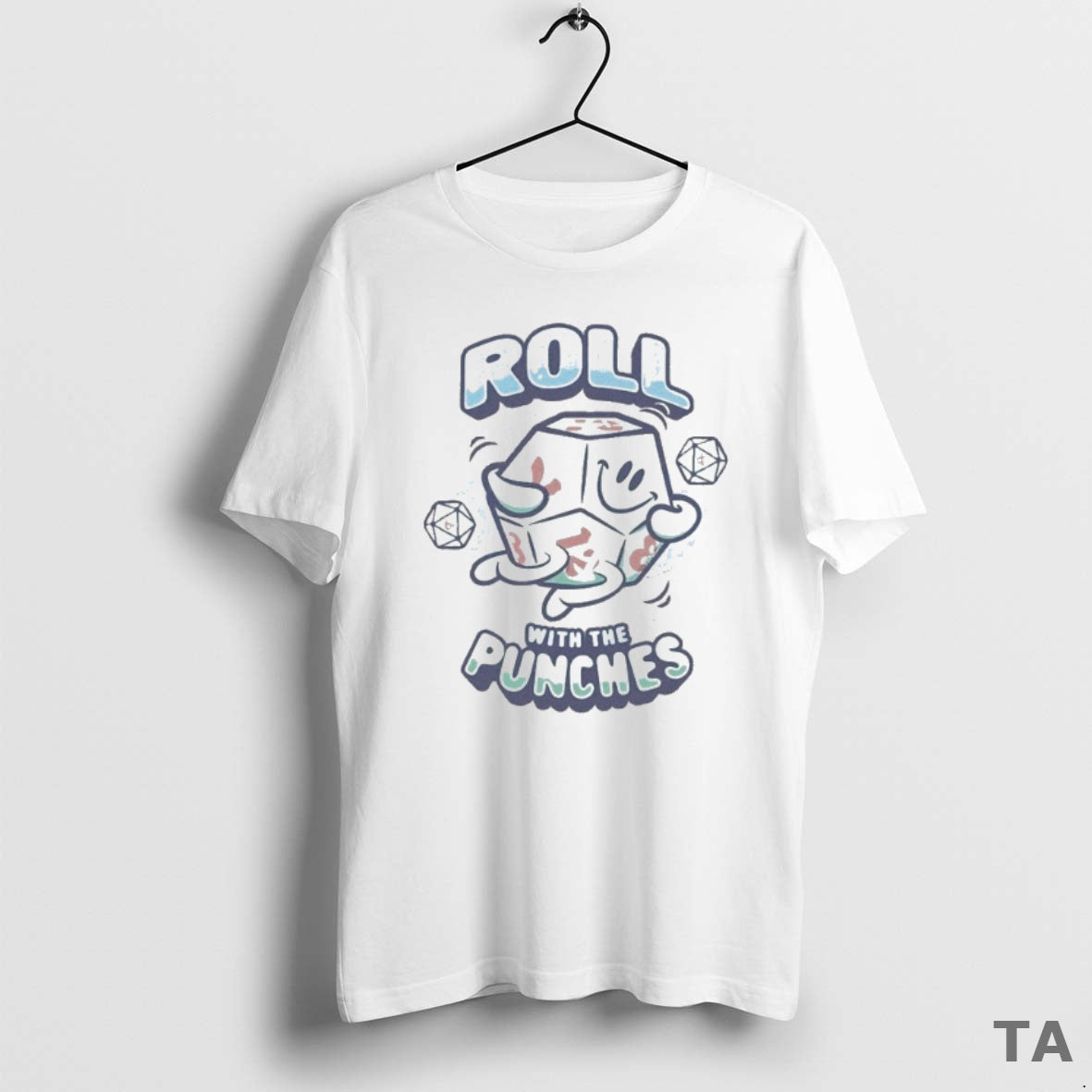 Top Dungeons Dragons Dice Roll With The Punches T Shirt Sweater Hoodie, Sweatshirt | InkThreadWorks.com