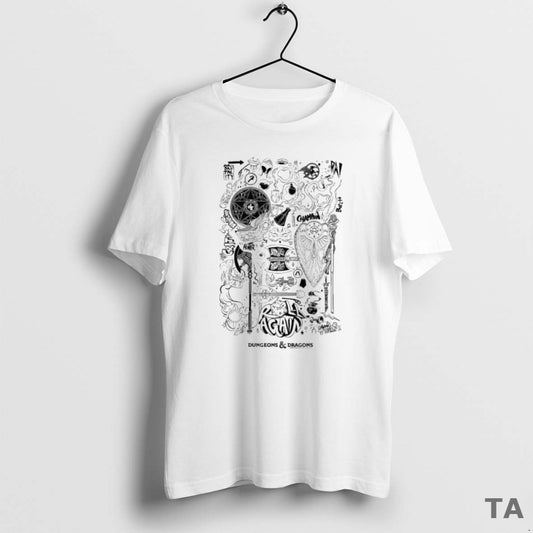 Top Dungeons Dragons Doodles T Shirt Sweater Hoodie, Sweatshirt | InkThreadWorks.com