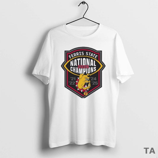 Top Ferris State Bulldogs Ncaa Division Ii National Championship 5 Time T Shirt Sweater Hoodie, Sweatshirt