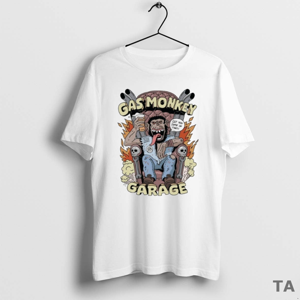 Top Gas Monkey Garage Get You Some Of That King Of Chaos T Shirt Sweater Hoodie, Sweatshirt | InkThreadWorks.com