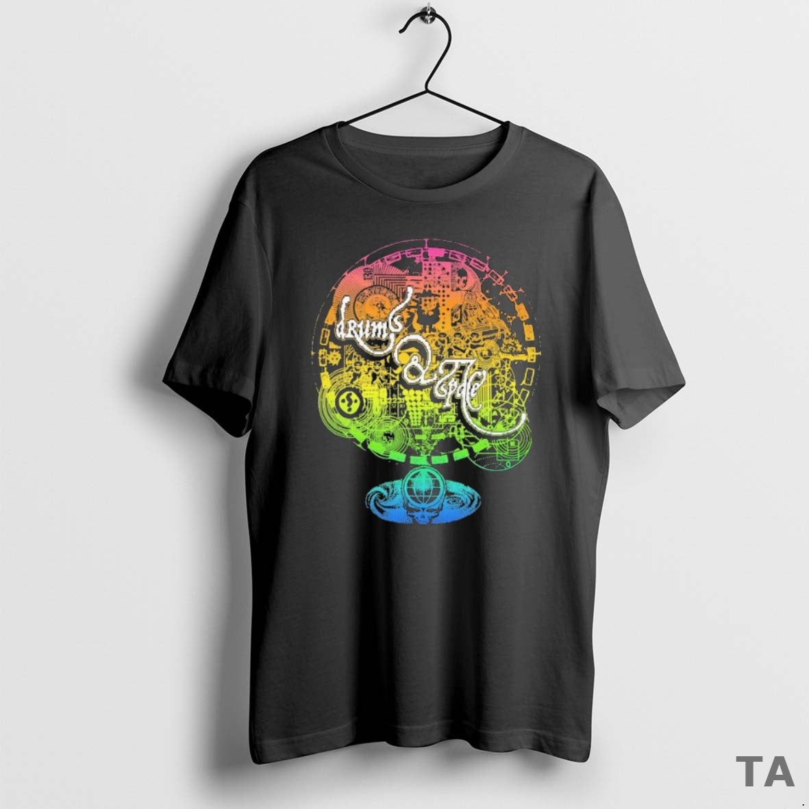 Top Grateful Dead Drums Space Rainbow Gradient T Shirt Sweater Hoodie, Sweatshirt | InkThreadWorks.com