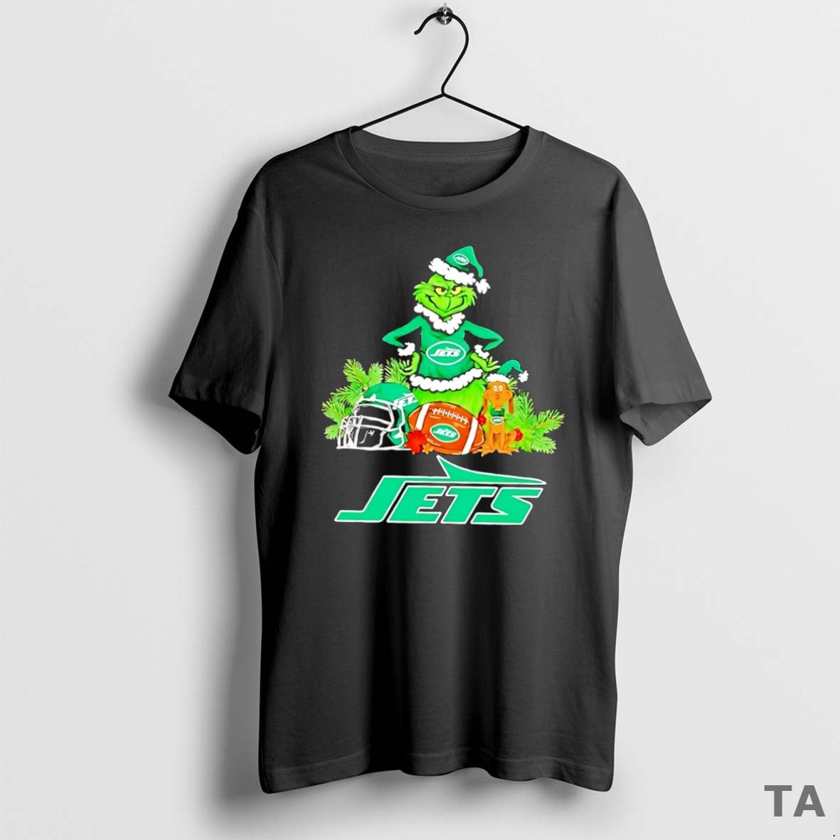 Top Grinch And Max Dog New York Jets Football Merry Christmas T Shirt Sweater Hoodie, Sweatshirt | InkThreadWorks.com