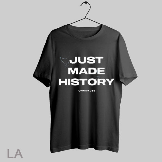 Top Just Made History Rose Basketball Club Champions 2025 Unrivaled T Shirt