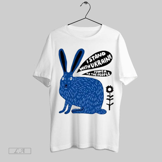 Top Martha Rich I Stand With Ukraine Power To The People Bunny T Shirt