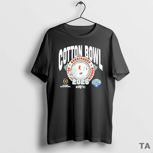 Top Miami 2025 Cotton Bowl Dec 31 T Shirt Sweater Hoodie, Sweatshirt | InkThreadWorks.com