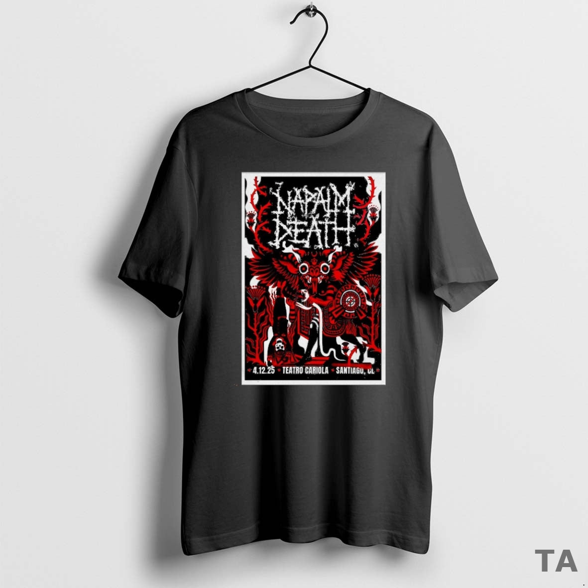 Top Napalm Death Teatro Cariola On December 4 2025 In Santiago Chile T Shirt Sweater Hoodie, Sweatshirt | InkThreadWorks.com