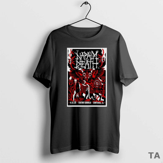 Top Napalm Death Teatro Cariola On December 4 2025 In Santiago Chile T Shirt Sweater Hoodie, Sweatshirt | InkThreadWorks.com