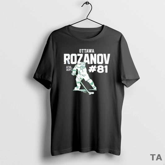 Top Ottawa Rozanov 81athl Dept Ice Hockey T Shirt Sweater Hoodie, Sweatshirt | InkThreadWorks.com