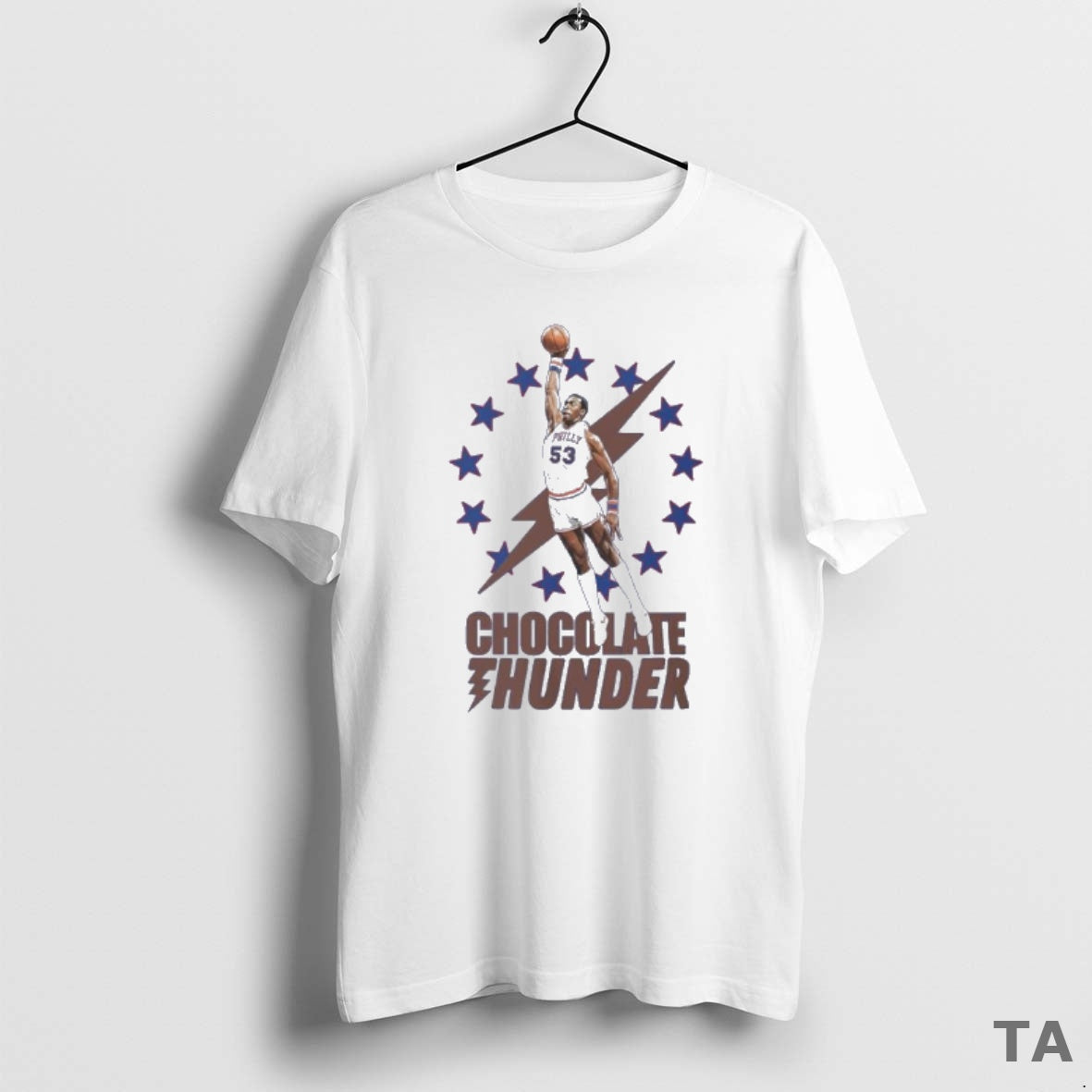 Top Philadelphia 76ers Chocolate Thunder T Shirt Sweater Hoodie, Sweatshirt | InkThreadWorks.com