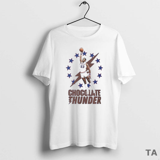 Top Philadelphia 76ers Chocolate Thunder T Shirt Sweater Hoodie, Sweatshirt | InkThreadWorks.com