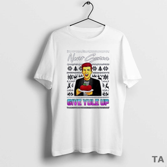 Top Rick Astley Never Gonna Give Yule Up Ugly Christmas T Shirt Sweater Hoodie, Sweatshirt | InkThreadWorks.com