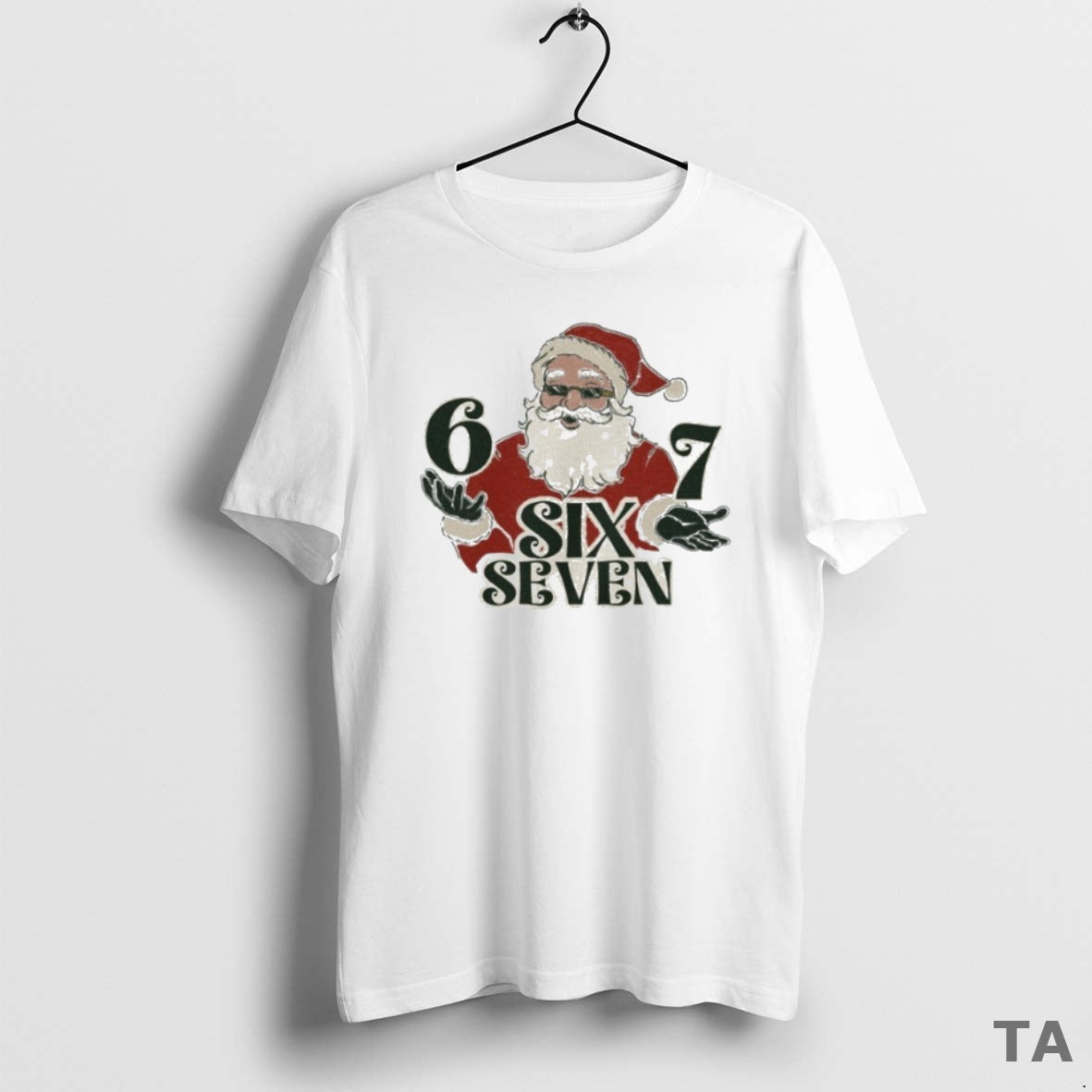 Top Santa Six Seven 67 Hands Holiday Xmas Merry Christmas T Shirt Sweater Hoodie, Sweatshirt | InkThreadWorks.com