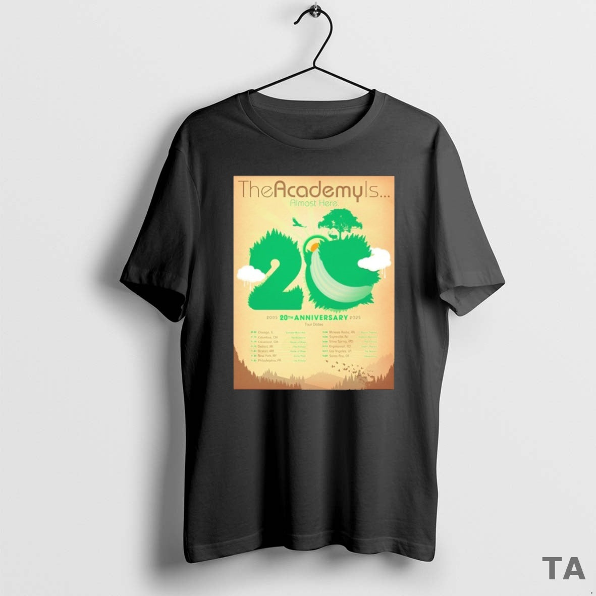 Top The Academy Is 20 Year Almost Here Anniversary Tour 2025 2026 T Shirt Sweater Hoodie, Sweatshirt | InkThreadWorks.com