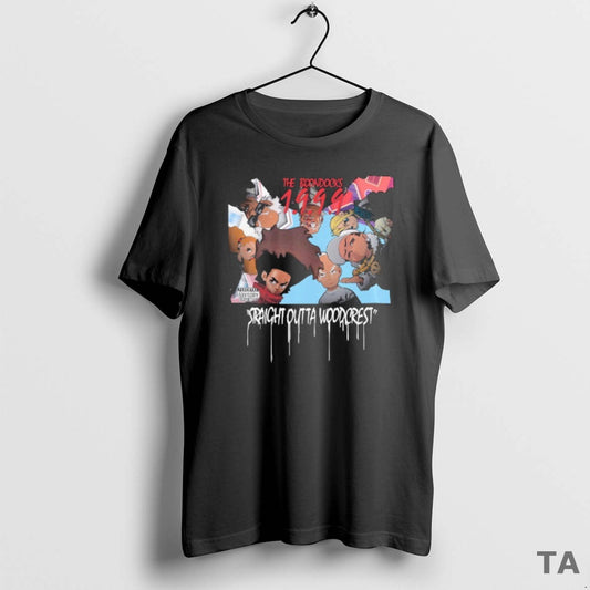 Top The Boondocks Straight Outta Woodcrest 1999 T Shirt Sweater Hoodie, Sweatshirt | InkThreadWorks.com