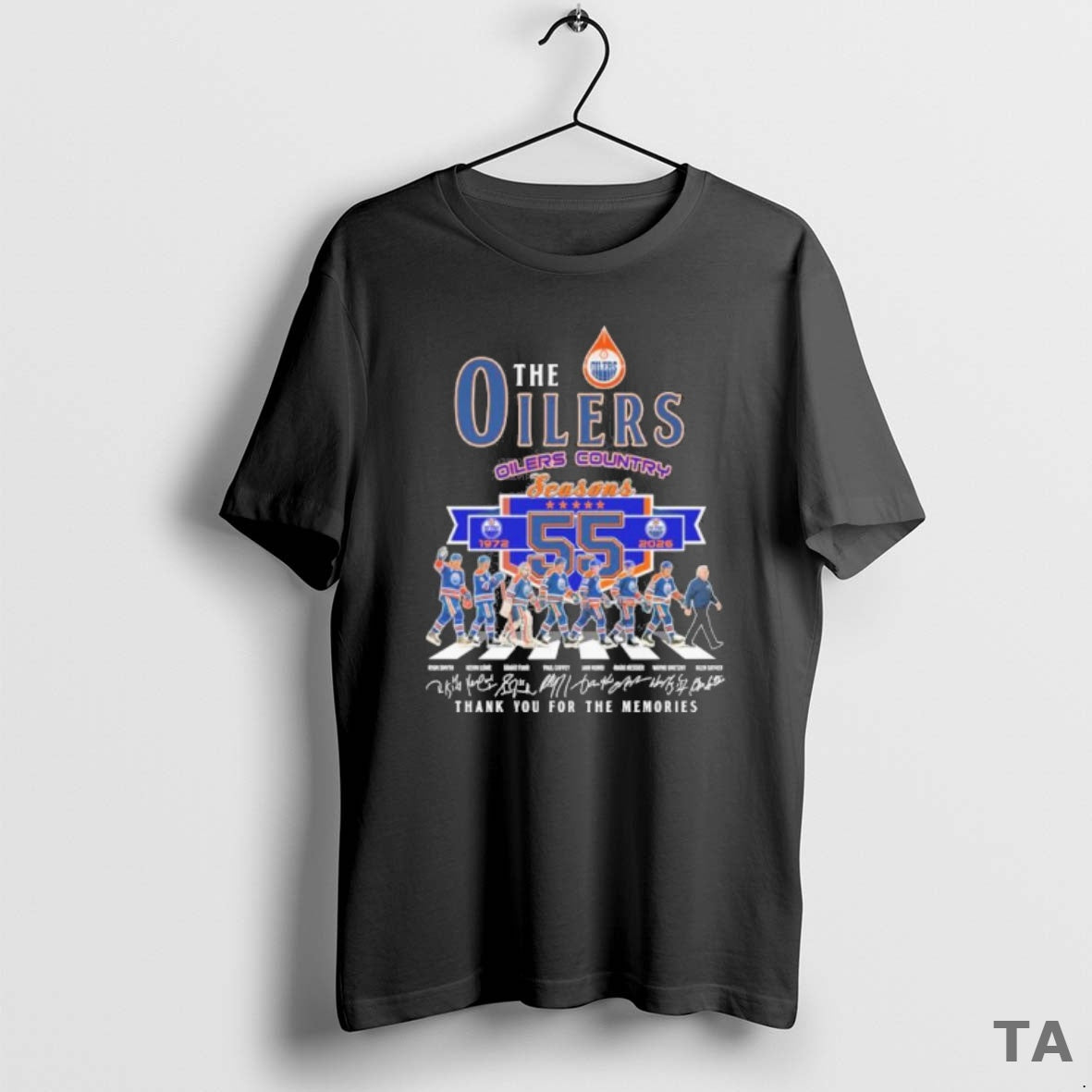 Top The Edmonton Oilers Abbey Road 55 Seasons 1972 2026 T Shirt Sweater Hoodie, Sweatshirt | InkThreadWorks.com