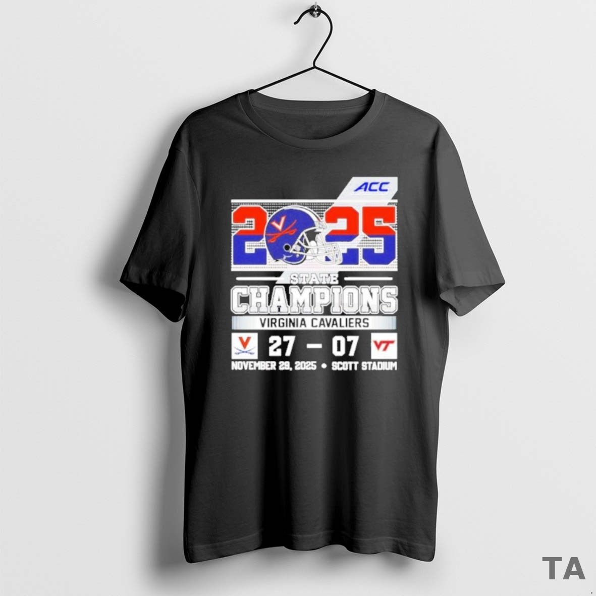 Top Virginia Cavaliers 2025 State Champions 27 07 Virginia Tech Score T Shirt Sweater Hoodie, Sweatshirt | InkThreadWorks.com