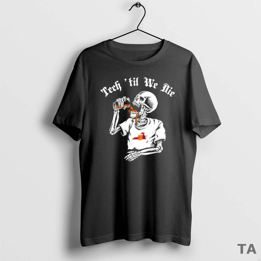 Top Virginia Tech Hokies Tech Til We Die Skeleton T Shirt Sweater Hoodie, Sweatshirt | InkThreadWorks.com