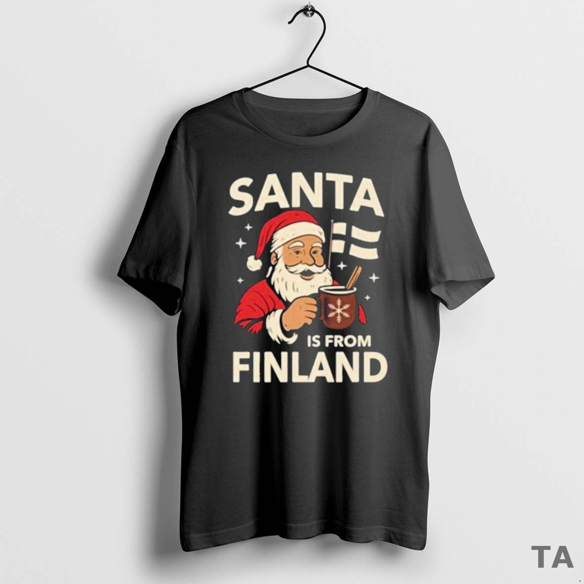 Top Santa Is From Finland Christmas T Shirt Sweater Hoodie, Sweatshirt | InkThreadWorks.com