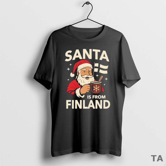 Top Santa Is From Finland Christmas T Shirt Sweater Hoodie, Sweatshirt | InkThreadWorks.com
