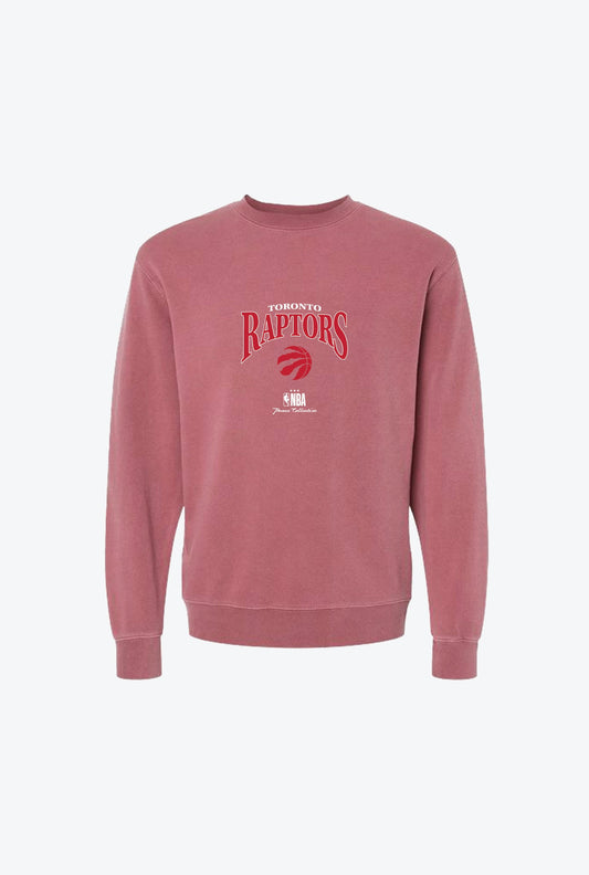Toronto Raptors Vintage Embroidered Crewneck - Red